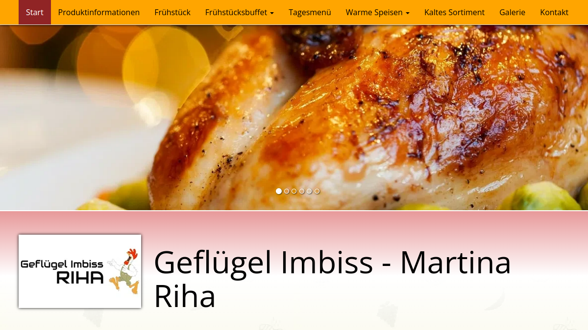 Website-Vorschau von RIHA Martina Geflügel-Imbiss