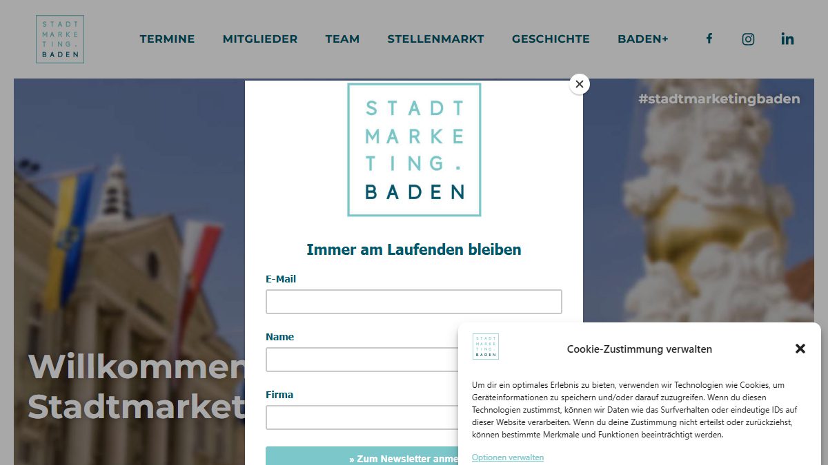 Ansicht von Stadtmarketing-Baden