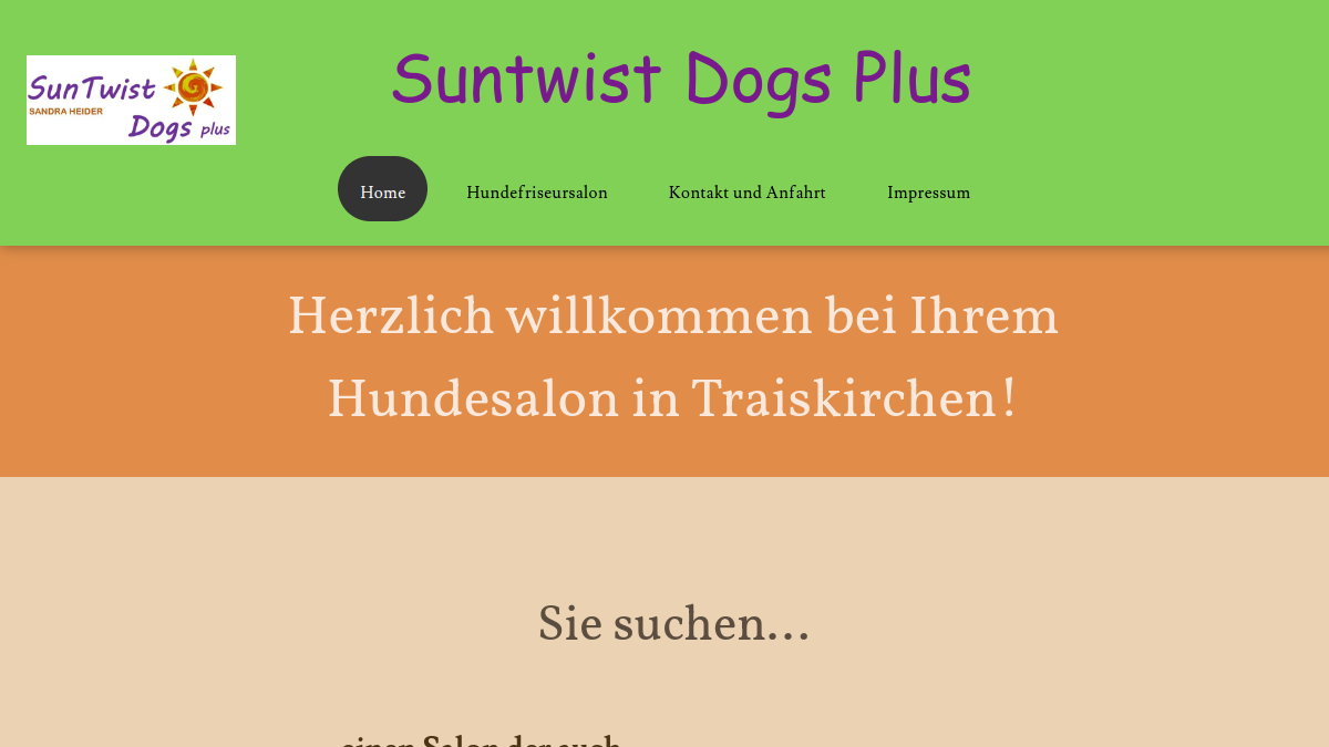 Website-Vorschau von SunTwist Dogs plus