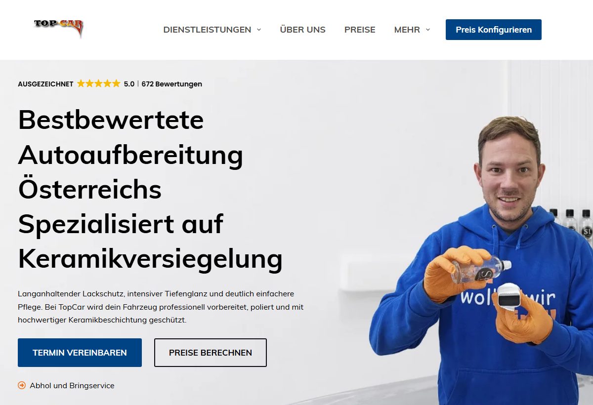 Website-Vorschau von TopCar Baden
