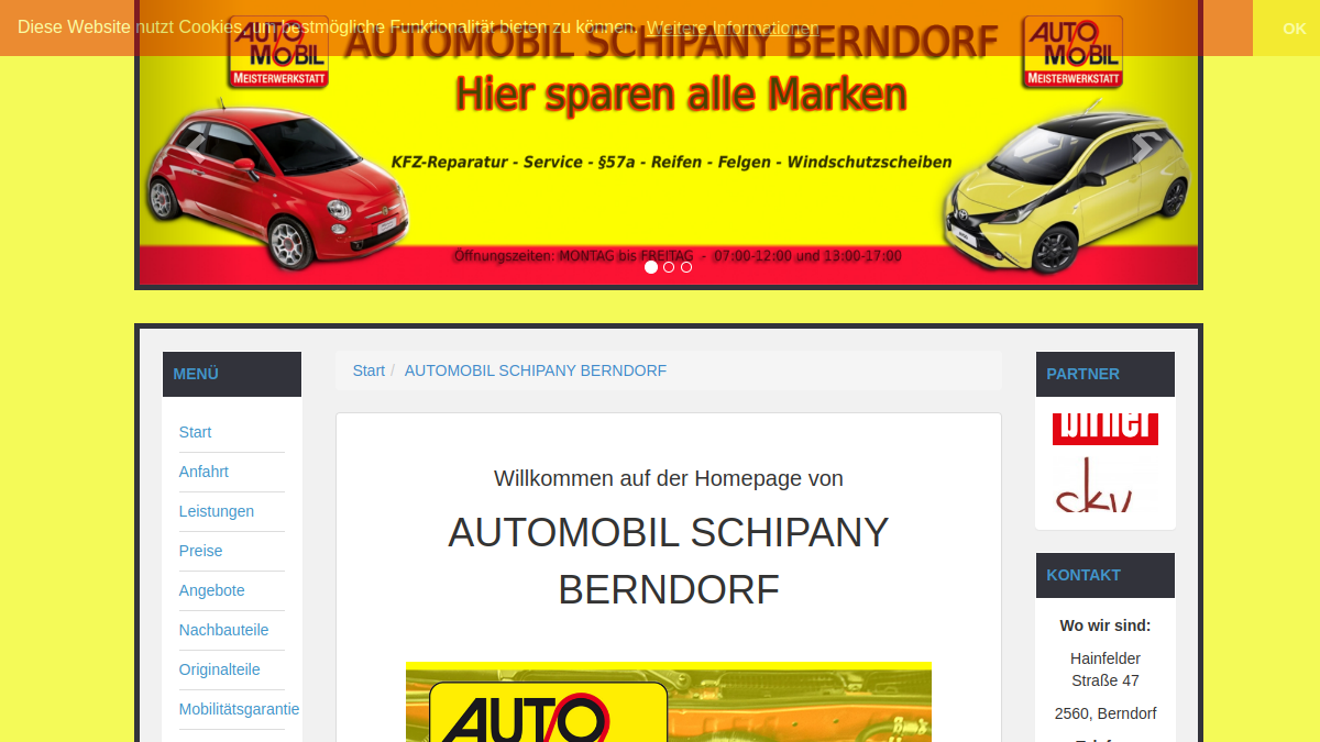 Website-Vorschau von TOYOTA Schipany