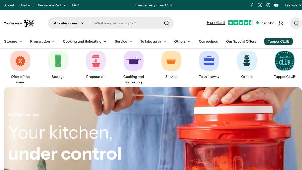 Website-Vorschau von Tupperware Beraterin Claudia Kaltenegger
