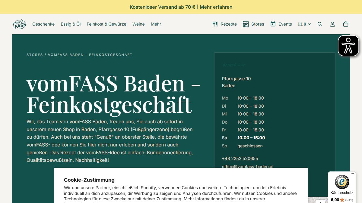 Ansicht von vomFASS Baden