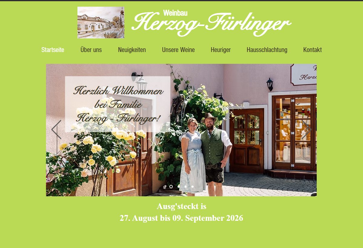 Website-Vorschau von Weinbau Herzog-Fürlinger