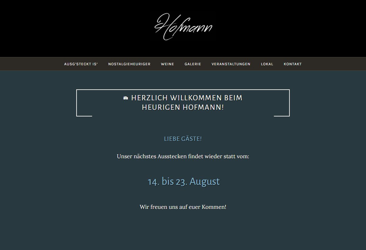 Website-Vorschau von Weinbau Hofmann