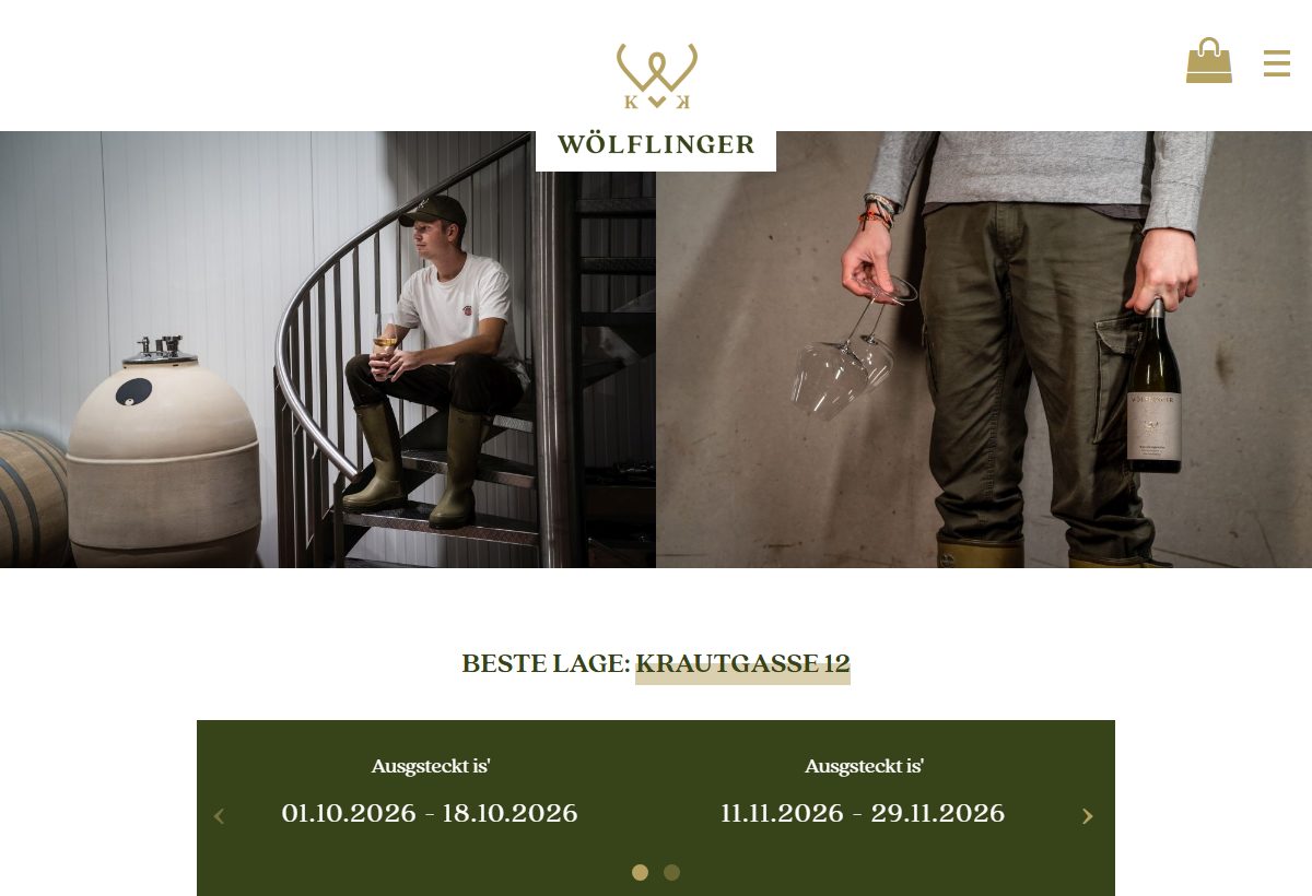 Website-Vorschau von Weinbau Karl u. Karin Wölflinger