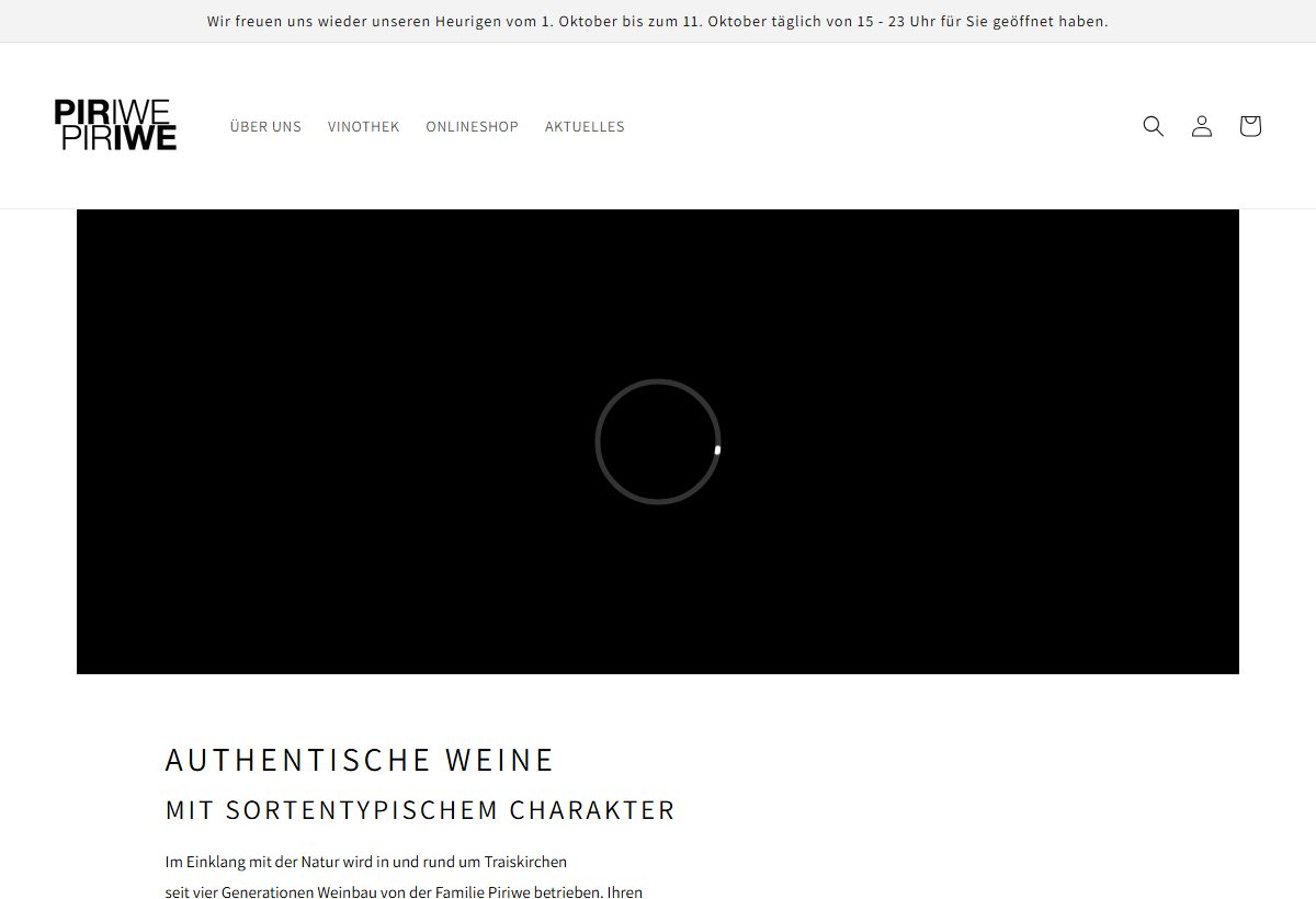 Website-Vorschau von Weinbau Piriwe Josef