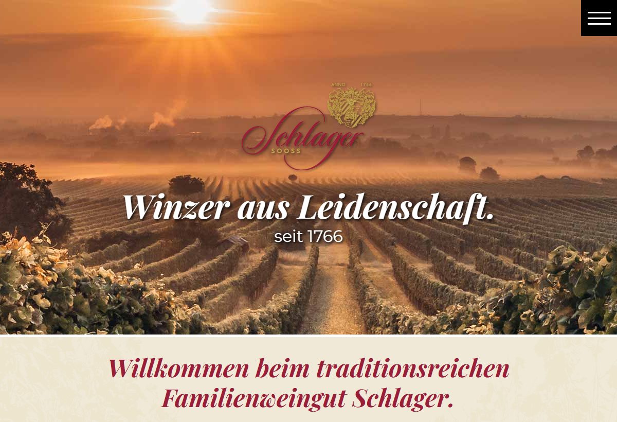 Website-Vorschau von Weingut Familie Schlager