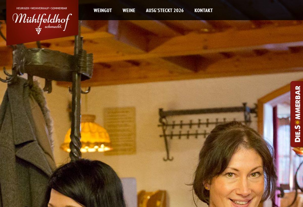 Website-Vorschau von Weingut Mühlfeldhof