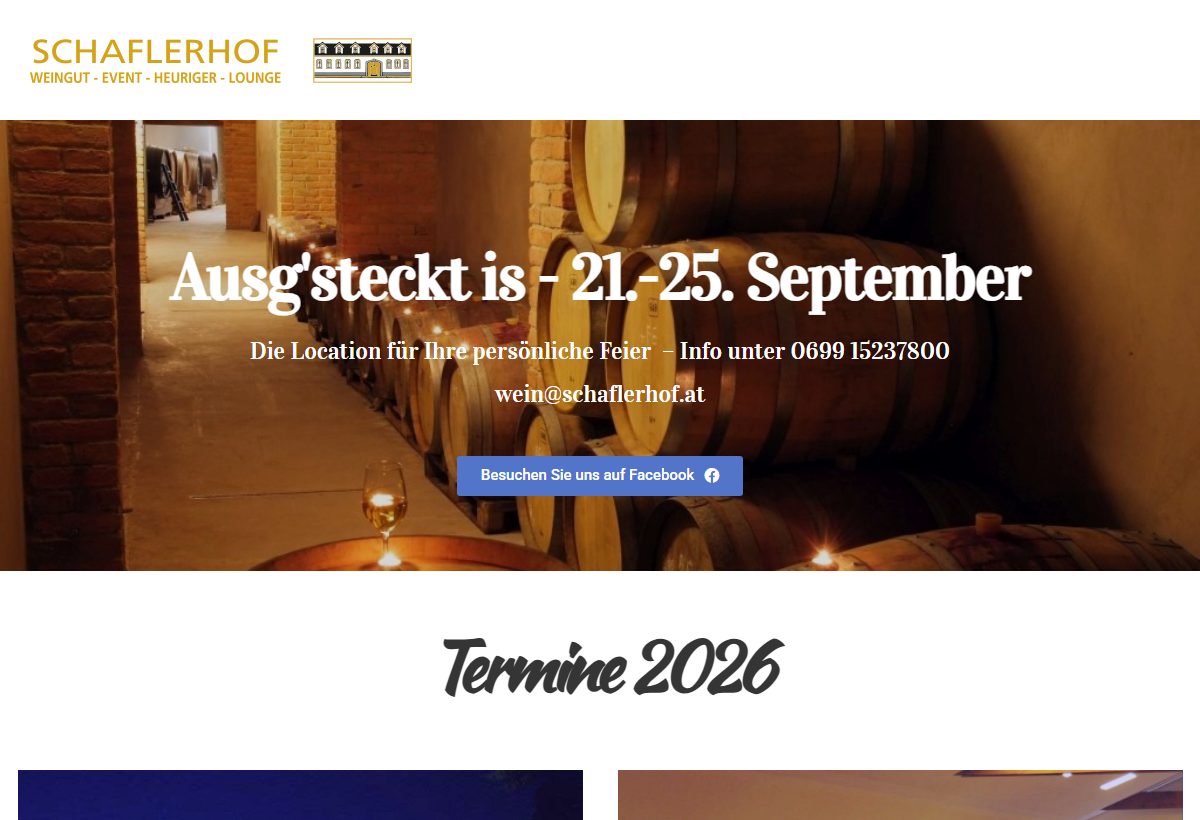Website-Vorschau von Weingut Schaflerhof